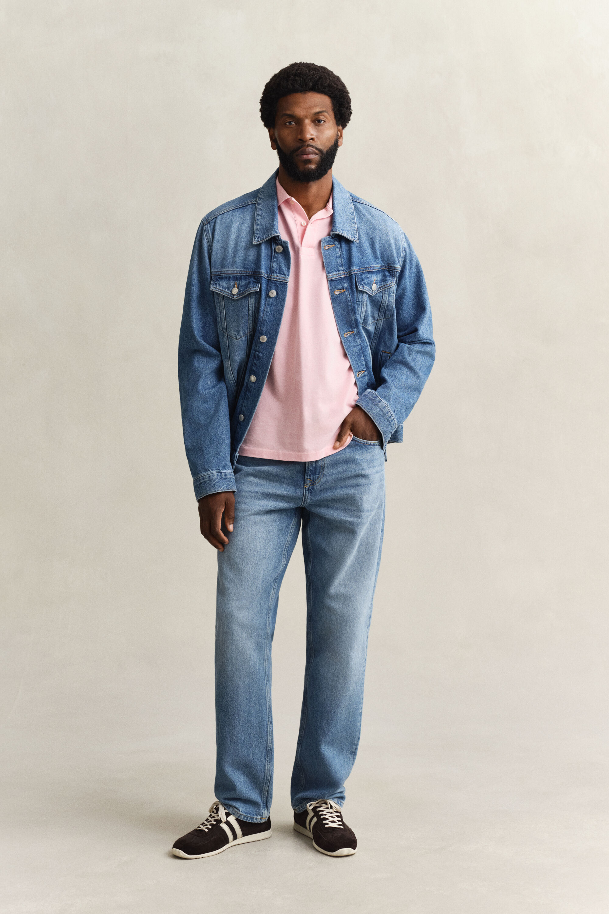 Zweifarbiges Poloshirt