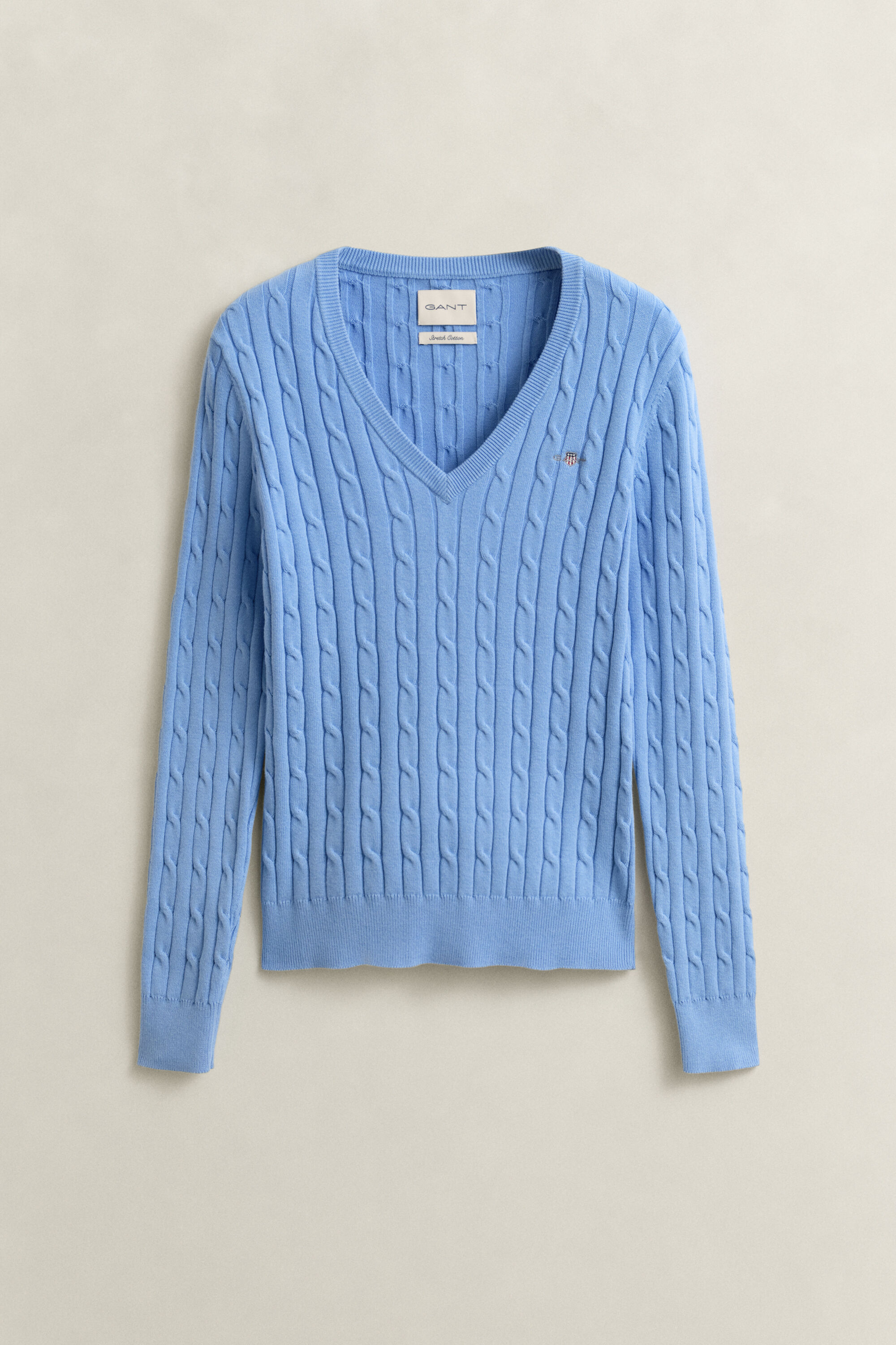 Cable Knit V-Neck Sweater