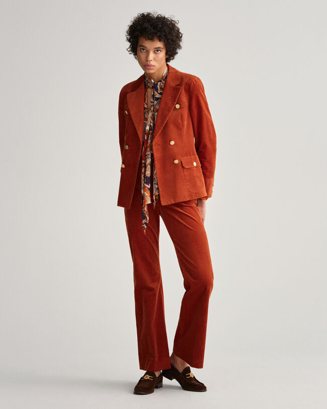 Schmale Blazerjacke aus Cord