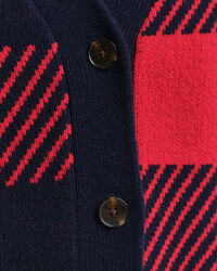 Buffalo Checked V-Neck Strickjacke