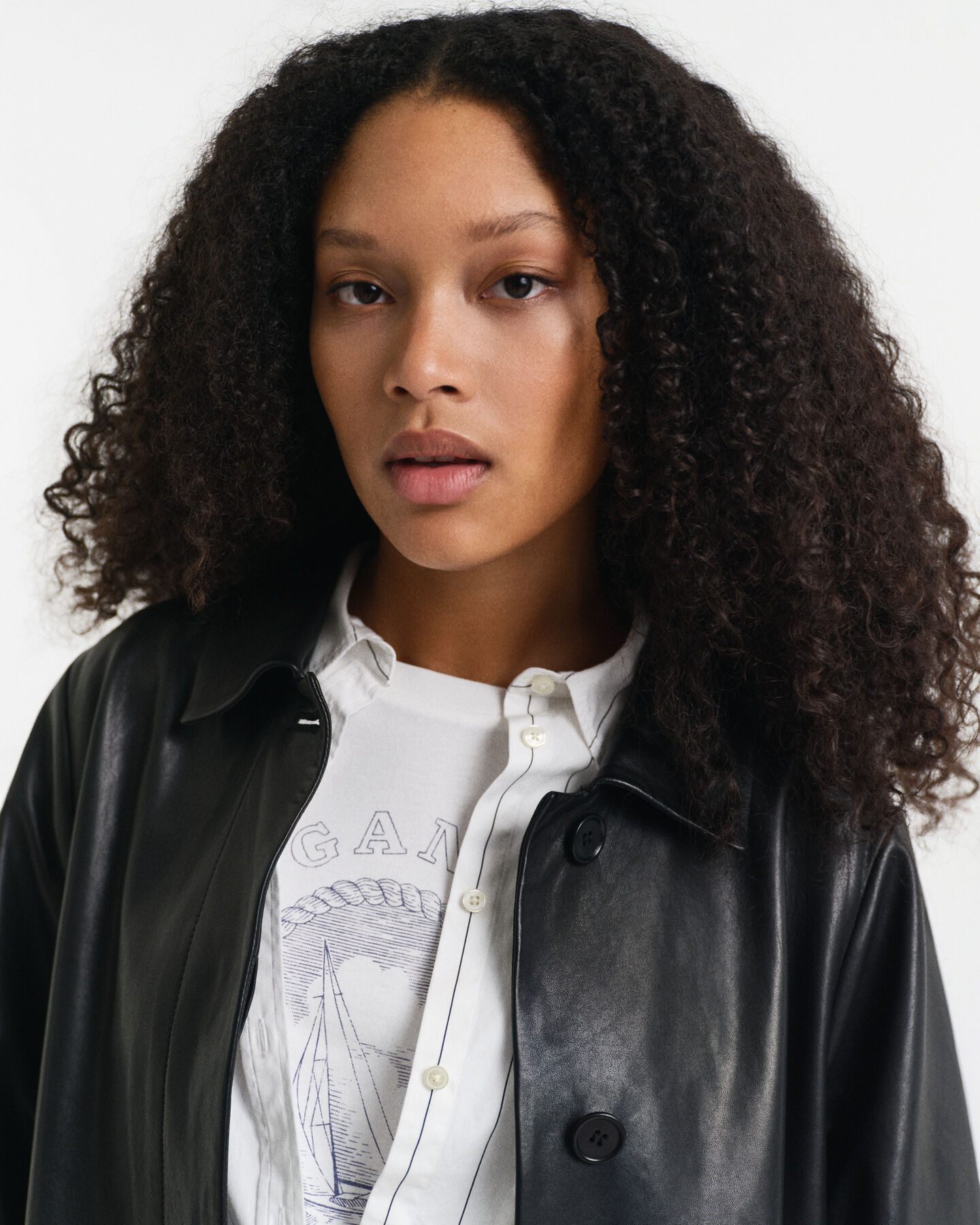 Kurzmantel aus Leder