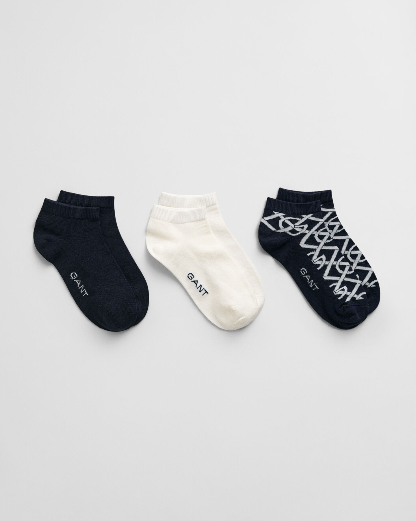 3er-Pack Monogram Knöchelsocken