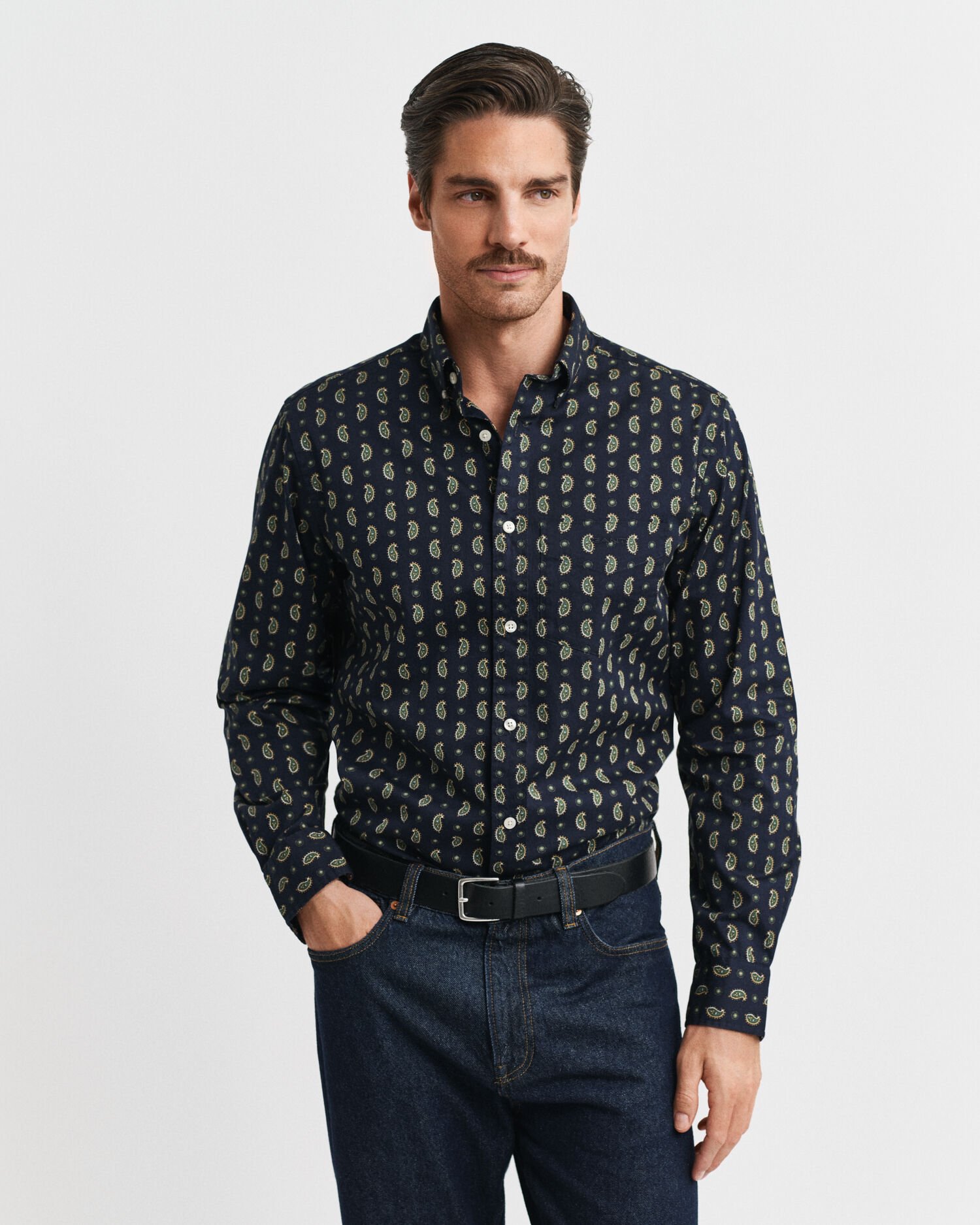 Regular Fit Paisley Printed Twill Shirt