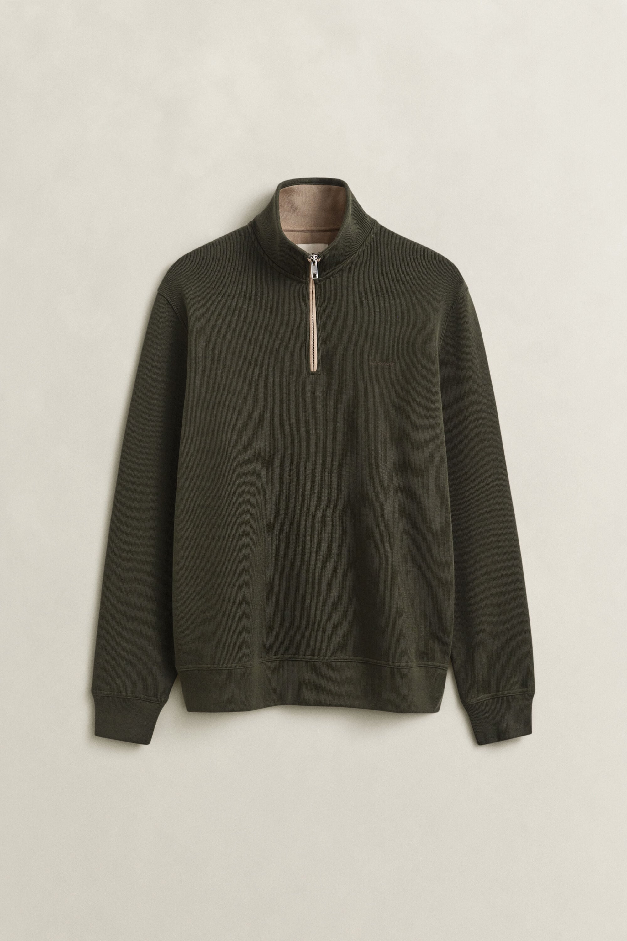 Sacker Rib Sweatshirt mit Reißverschlusskragen