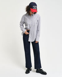 Gestreifte Relaxed Fit Luxury Oxford-Bluse