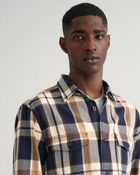 Schwere Twill-Hemdjacke mit Karomuster