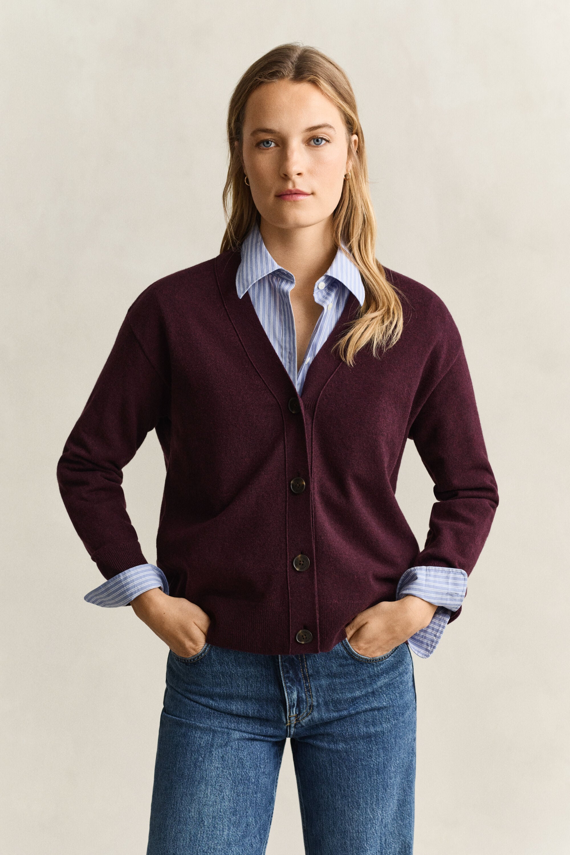 Cardigan in finissima lana d'agnello