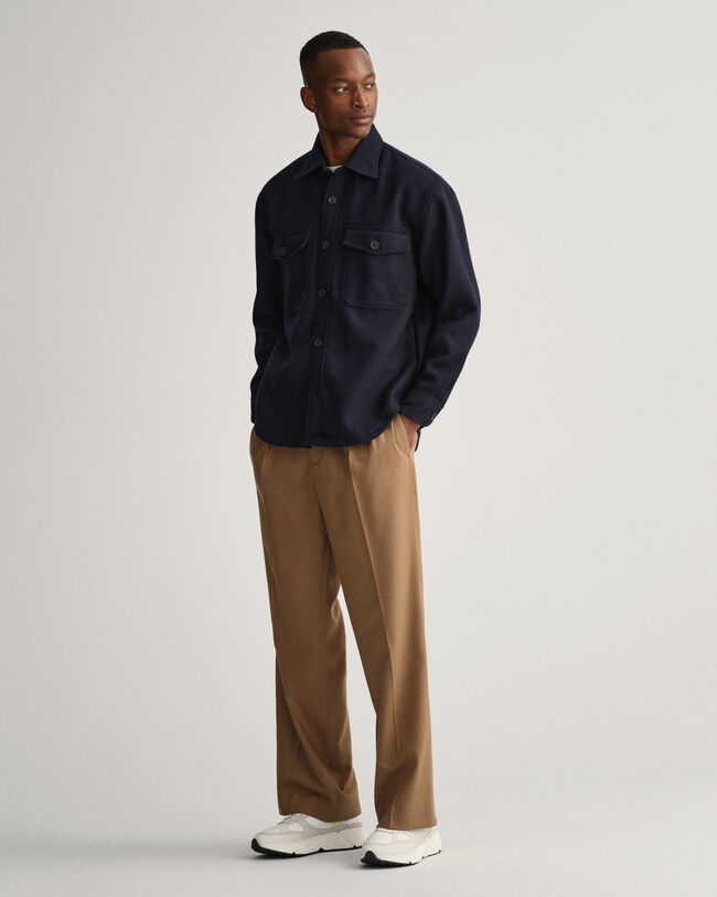 Hemdjacke aus Wollmischung