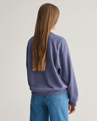 Teen Girls Oversized Script Graphic Sweatshirt