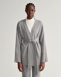 Lounge Wickelstrickjacke