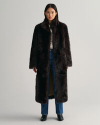 Langer Shearling-Mantel