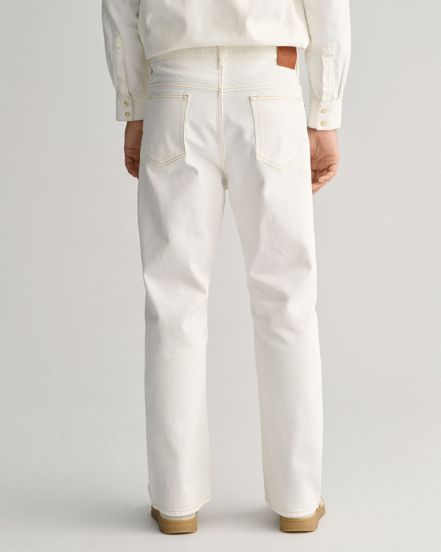 Weiße Loose Fit Jeans