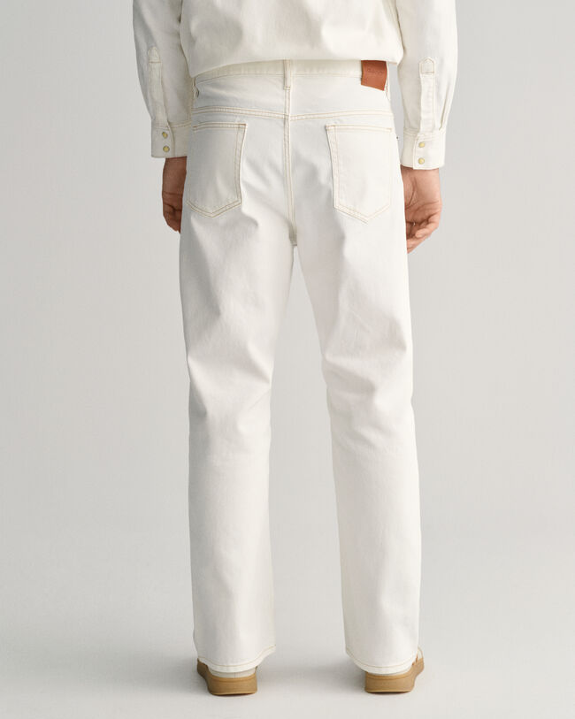 Weiße Loose Fit Jeans