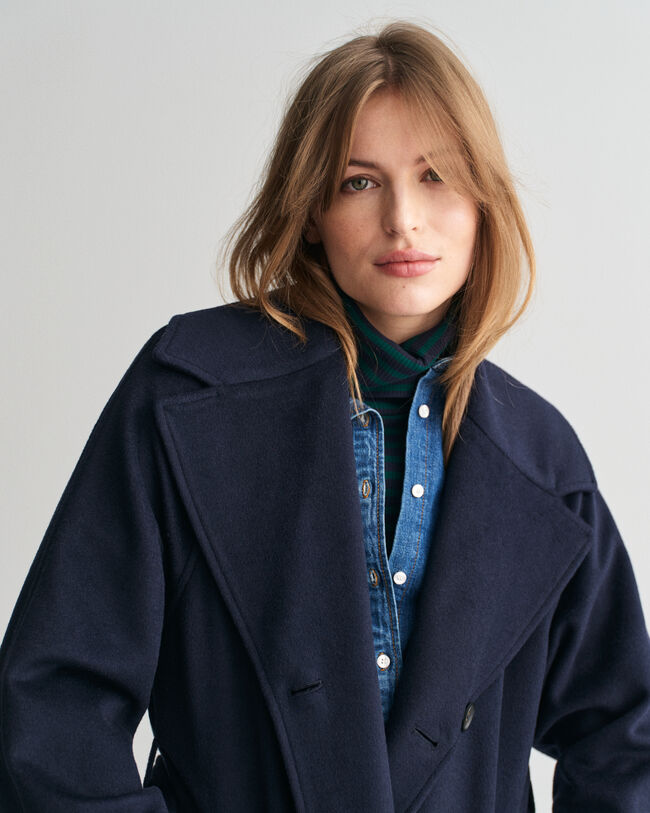 Trenchcoat aus Wolle