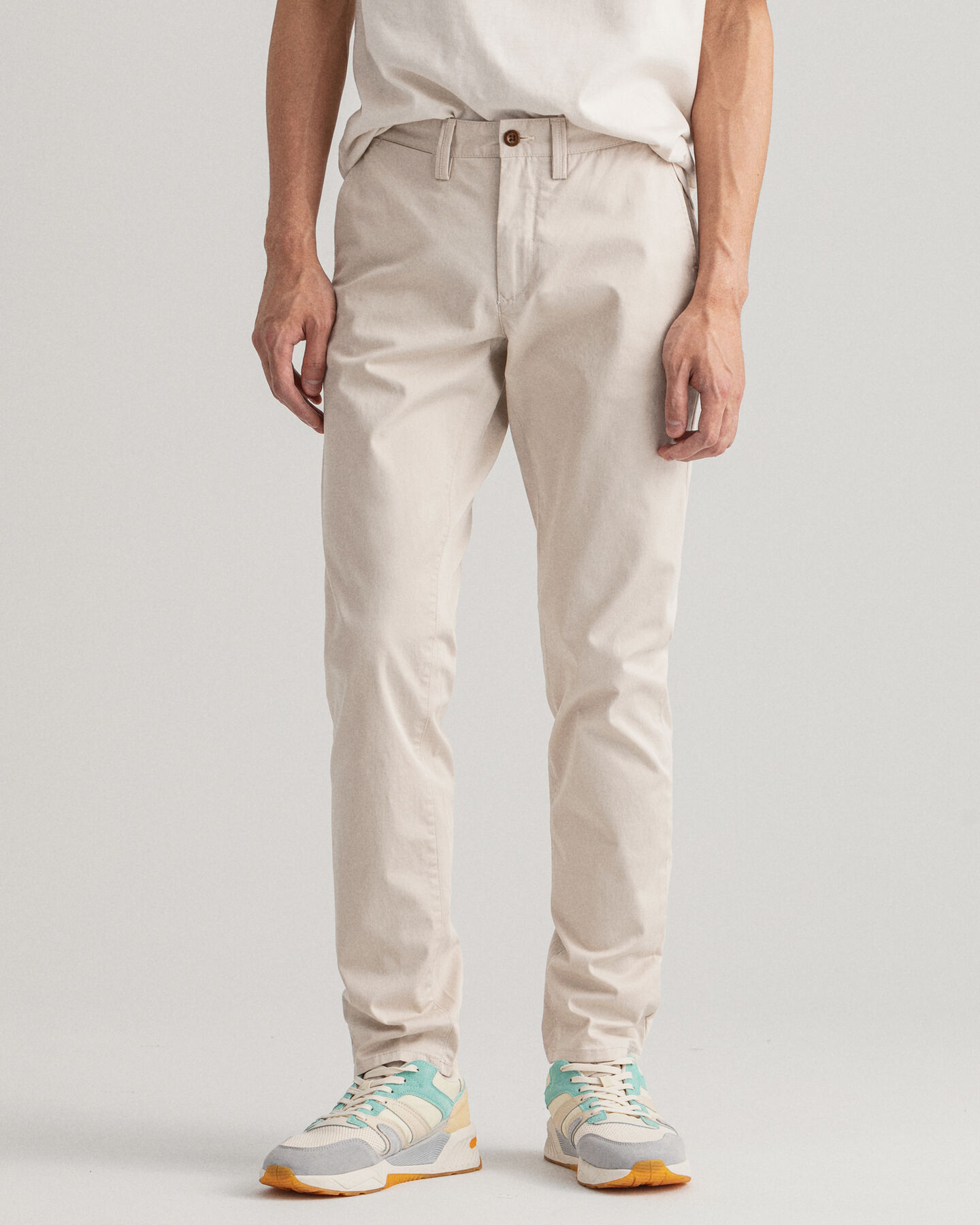 Hallden Slim Fit Twill Chinohose