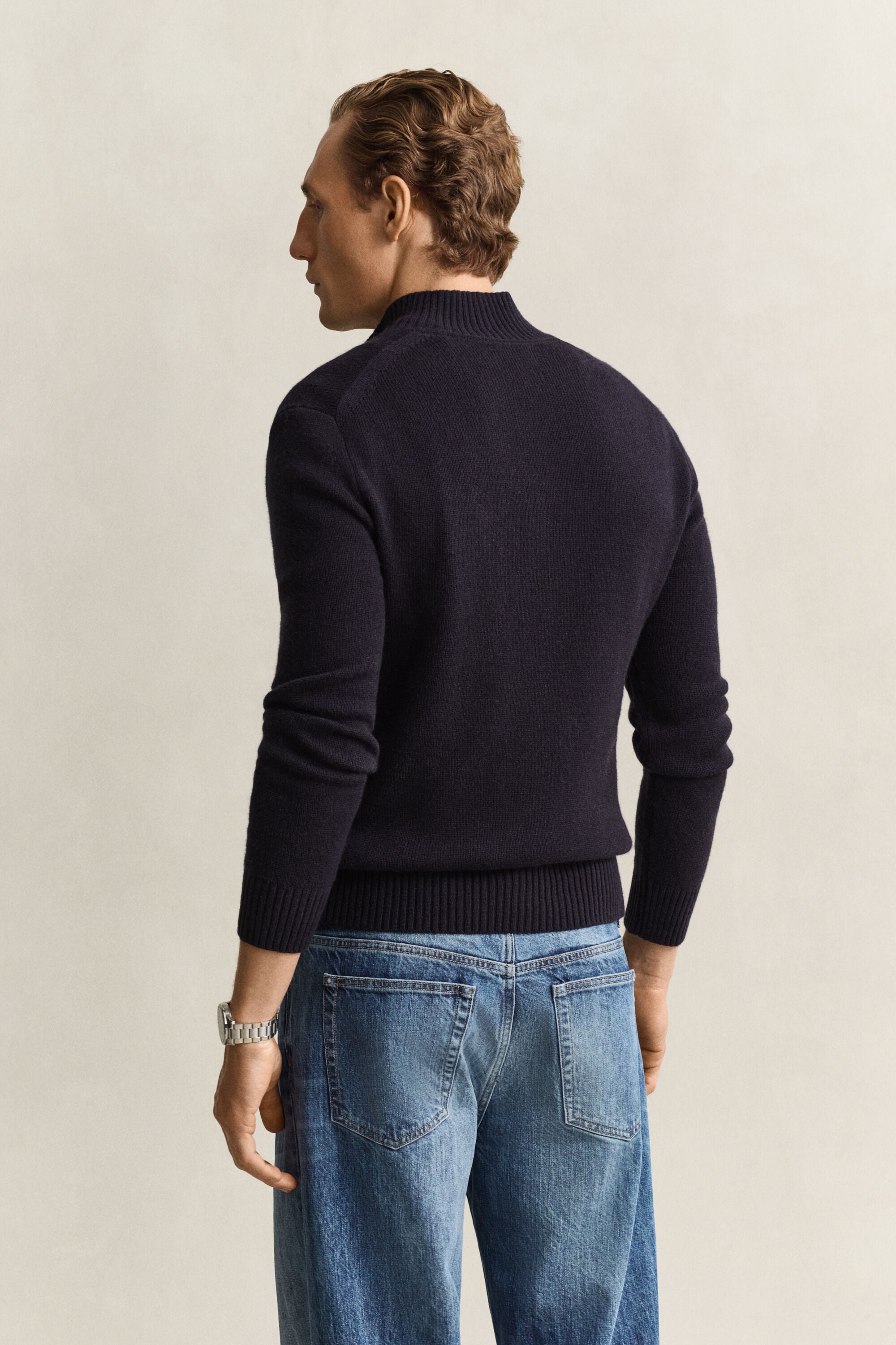 Pull à demi-zip en cachemire