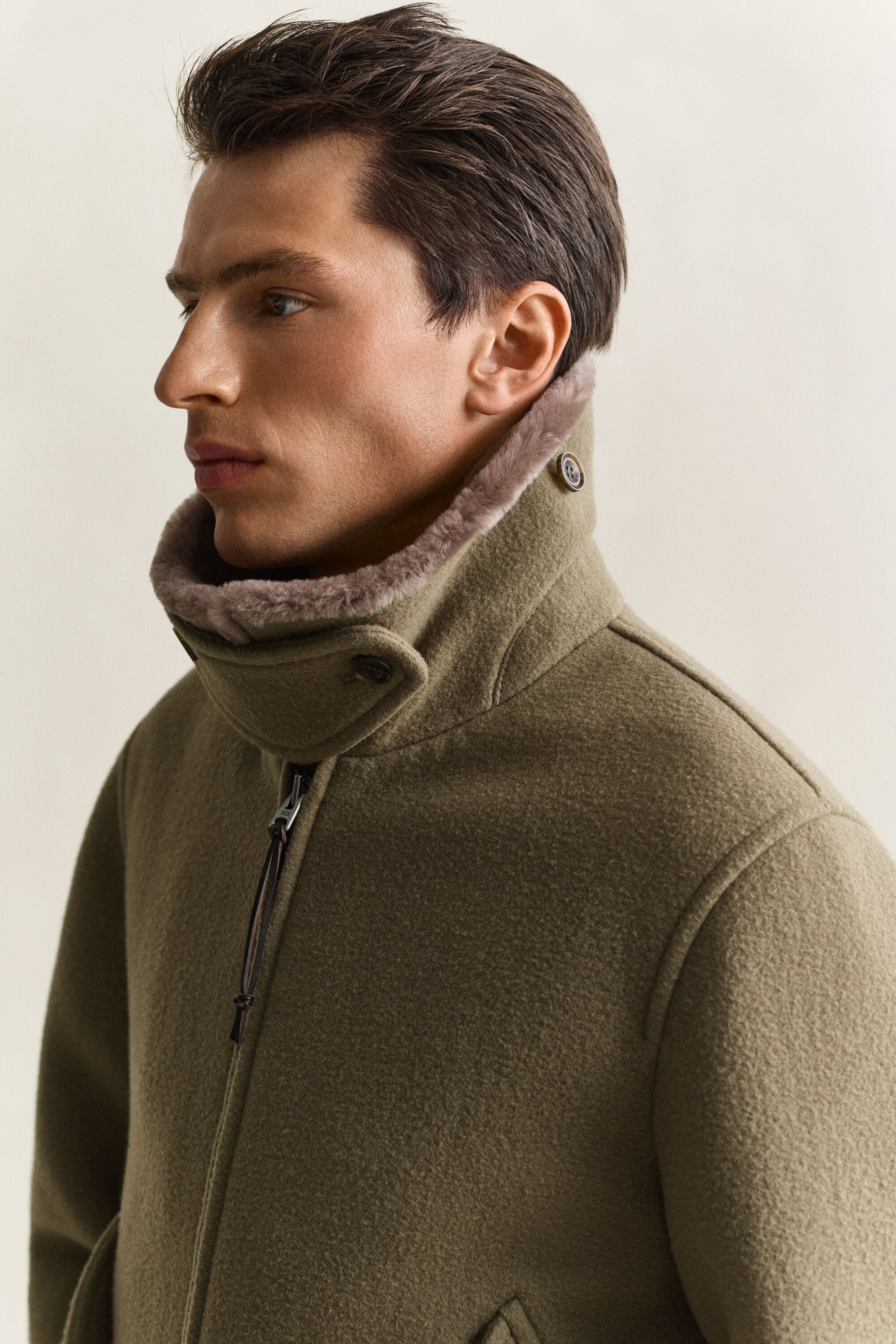 Wool Shearling Aviator Jacket