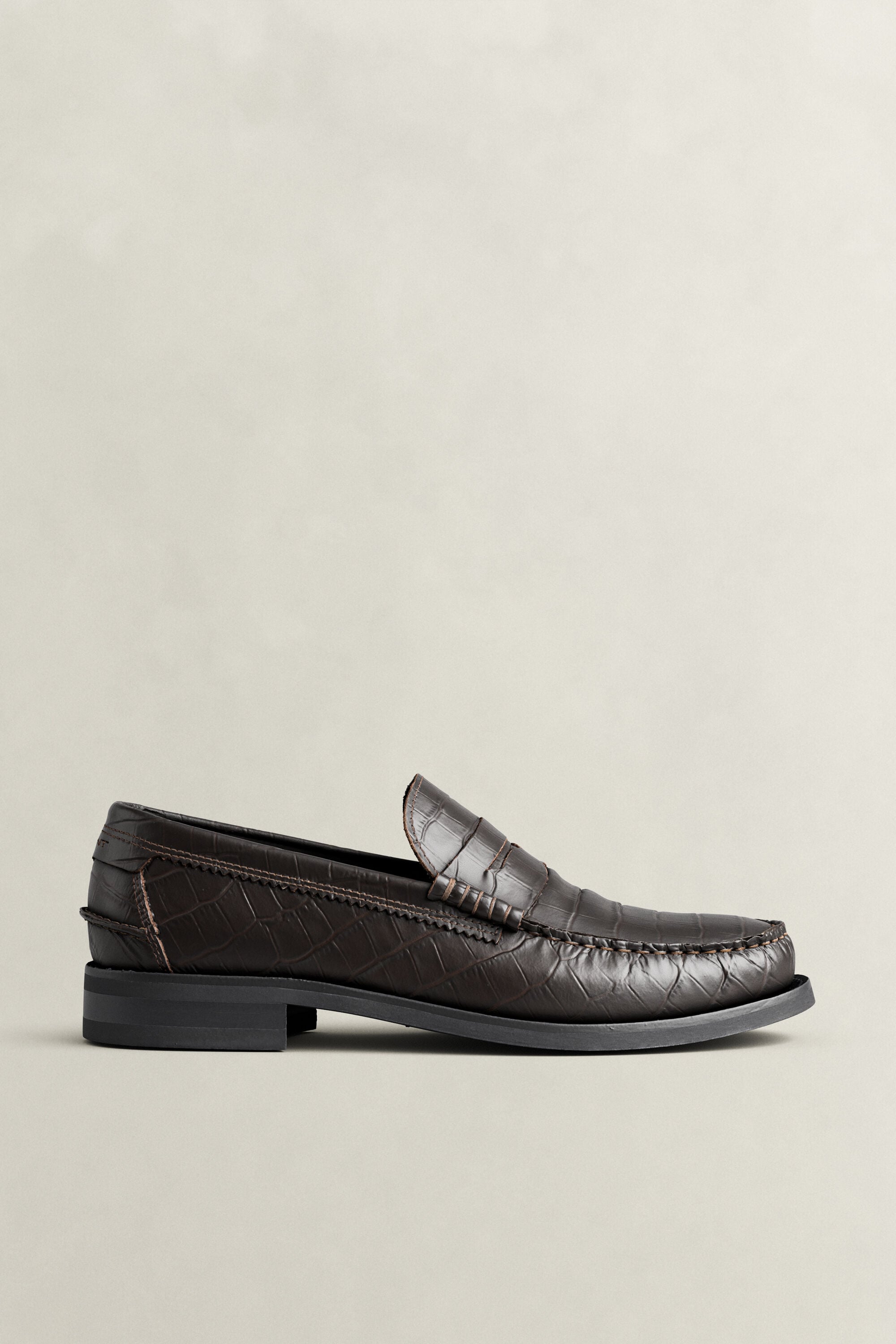 Mocassins en cuir effet crocodile Lenkoxx