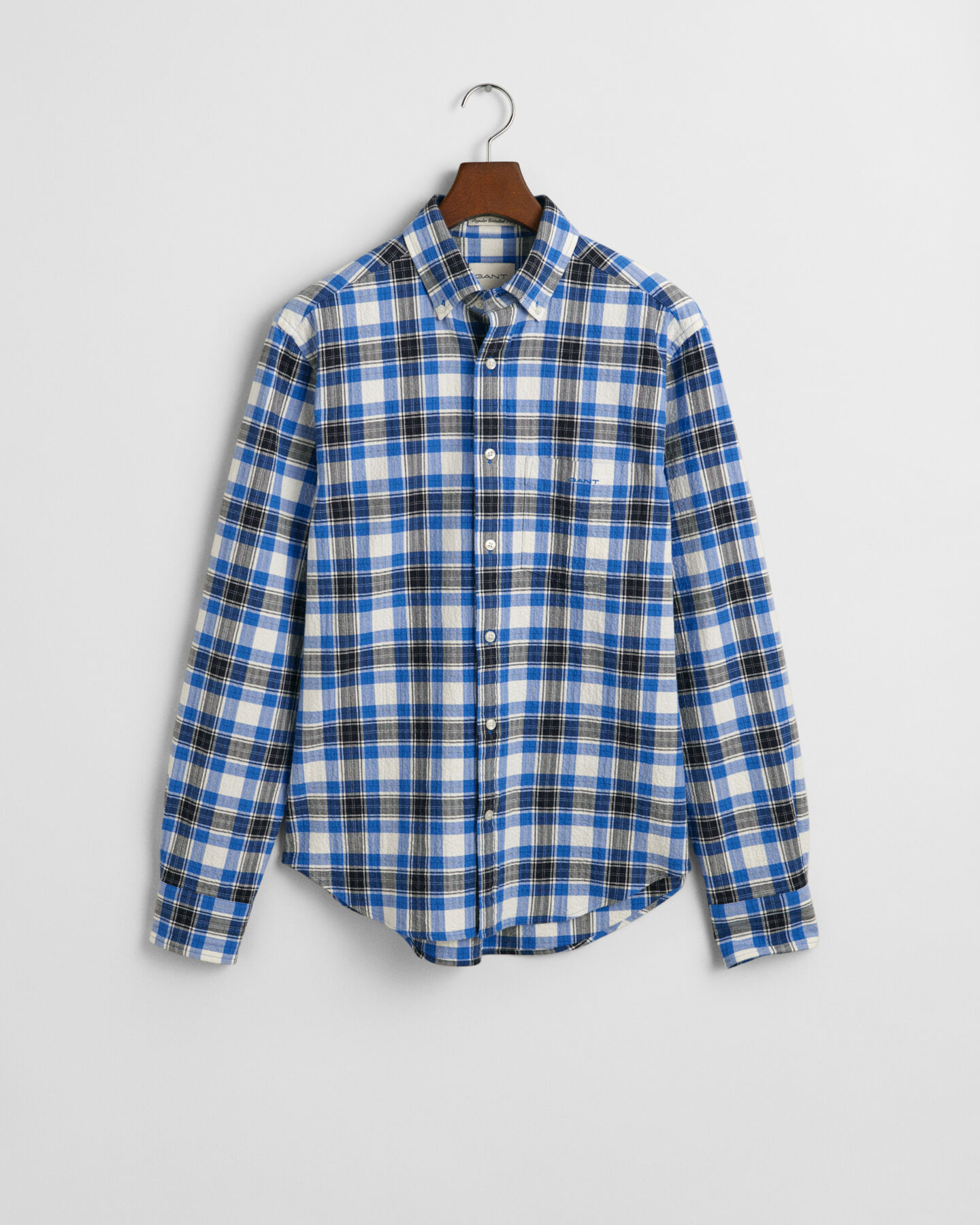 Regular Fit Hemd mit strukturiertem Karomuster