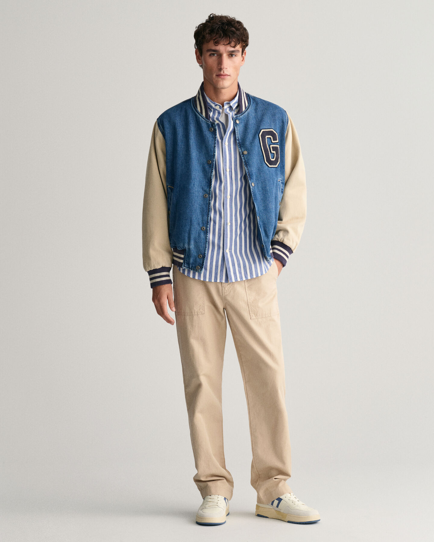 Regular Fit Popeline Hemd mit breiten Streifen