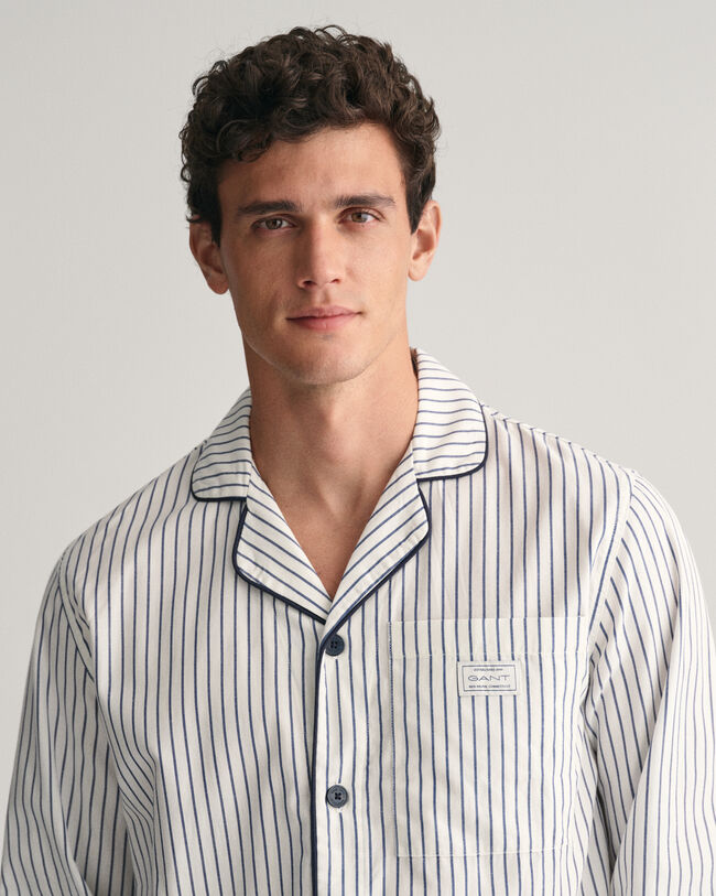 Gestreifte Pyjamahose & Hemd in Geschenkbox