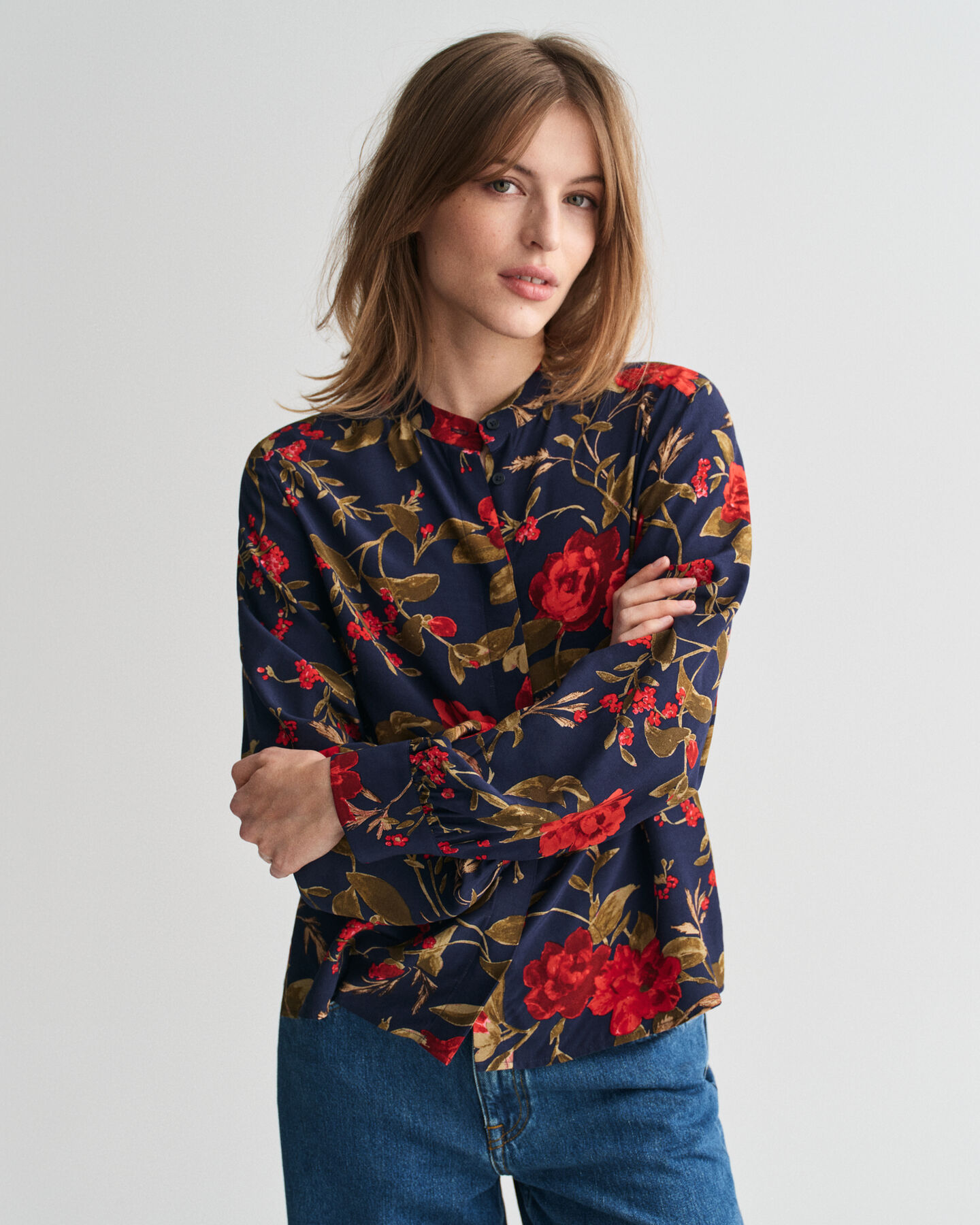 Rose Bluse mit Print