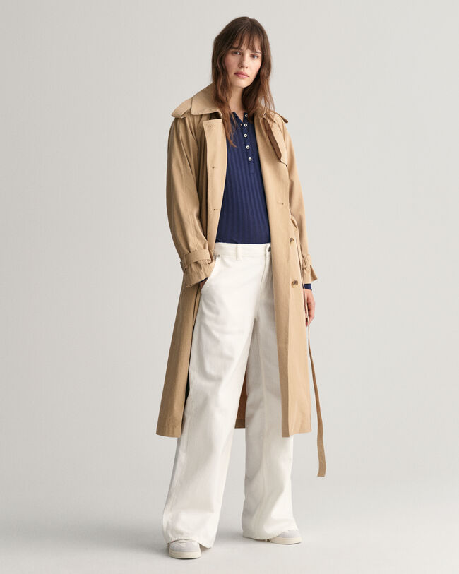 Geripptes Henley Langarm-T-Shirt