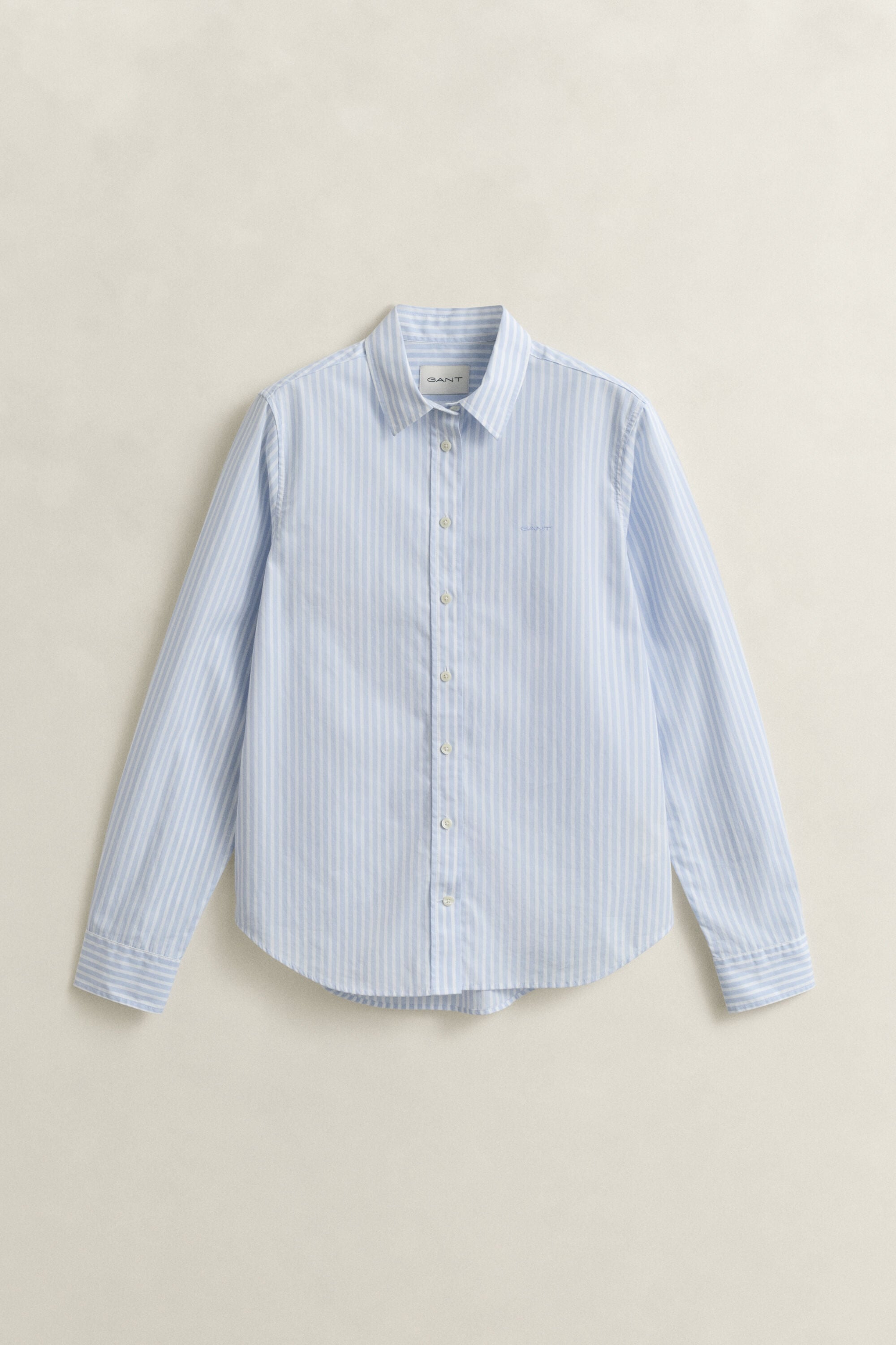 Popeline-Bluse im Regular Fit mit Streifen