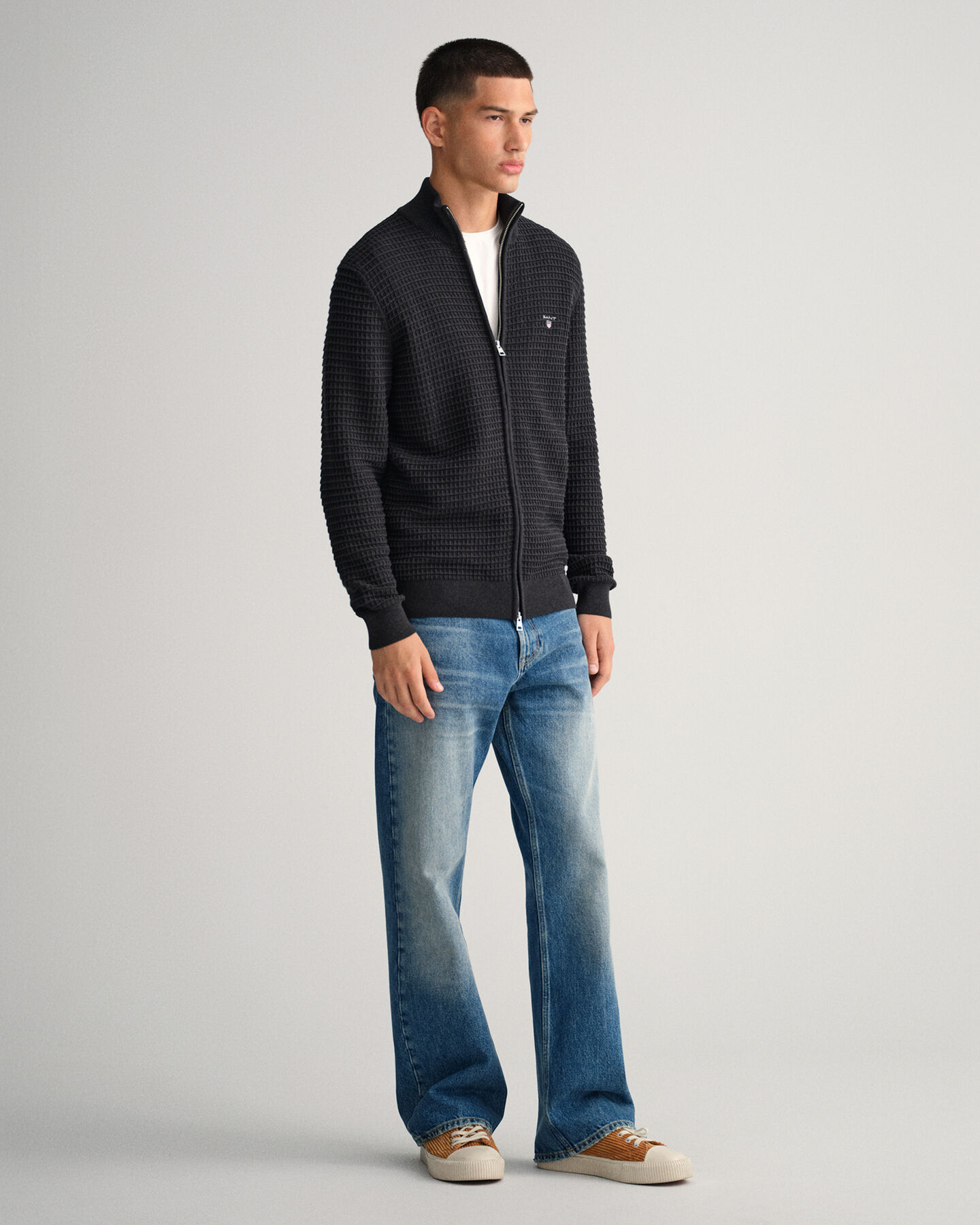 Struktur Strickjacke aus Baumwolle