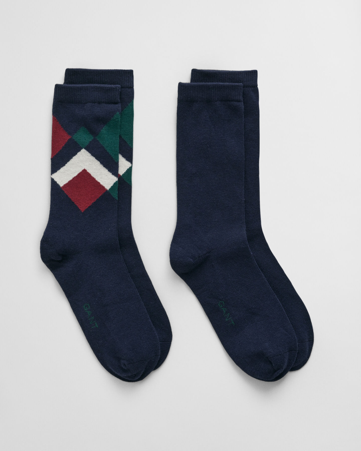 2er-Pack Argyle Socken in Geschenkbox