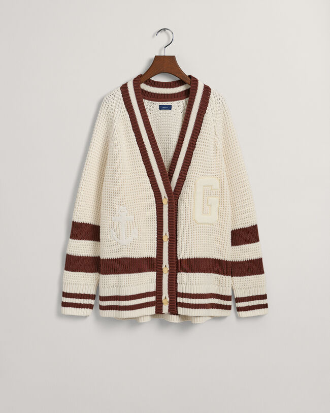 Oversized GANT Varsity Strickjacke