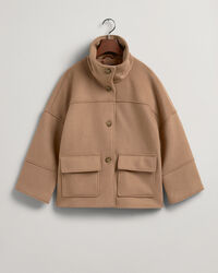 Cropped Jacke aus Wollmischung