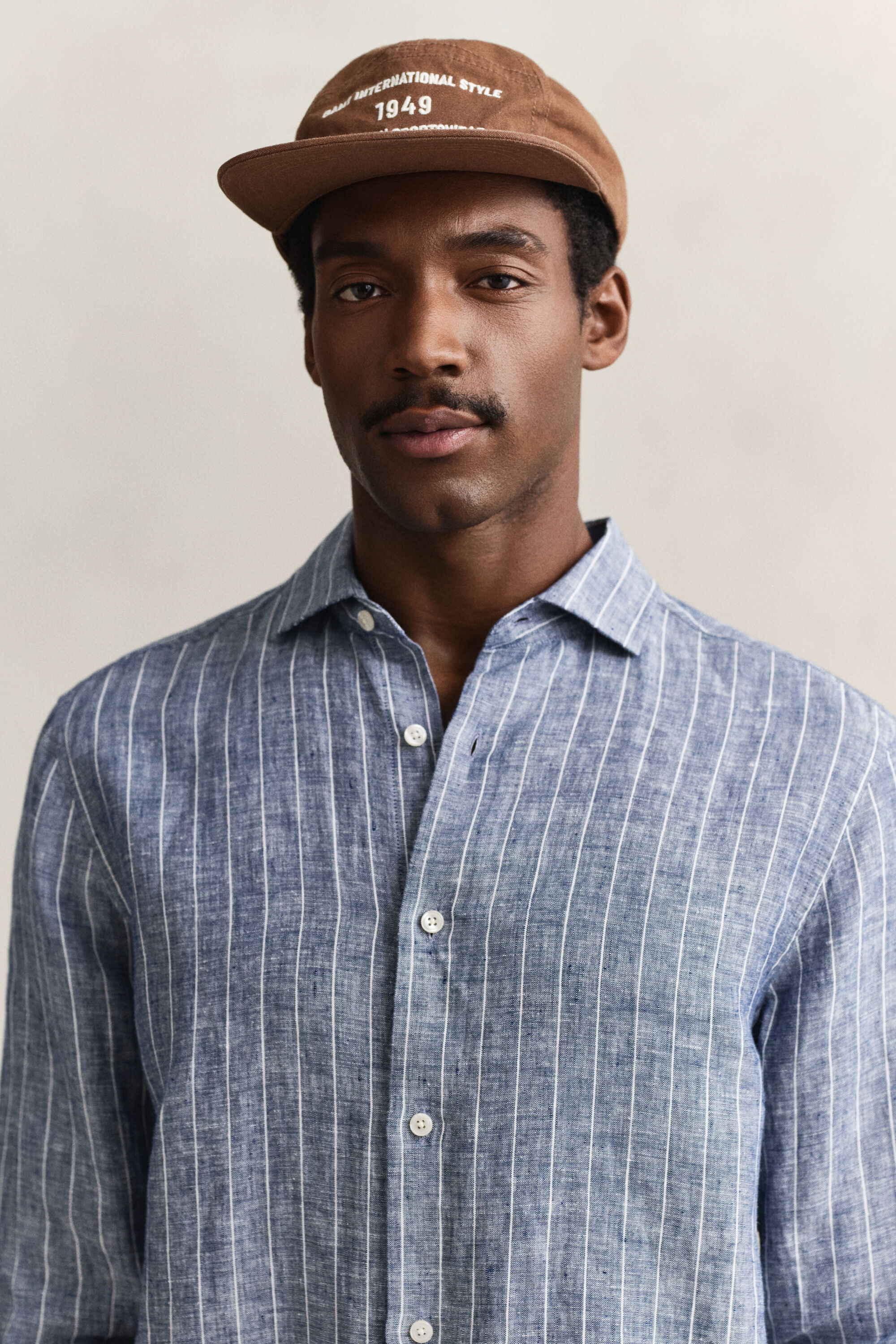 Chemise en lin à rayures