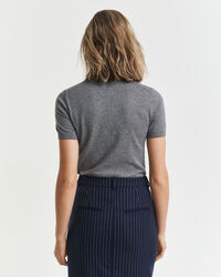 Leichter Kurzarm-Rundhalspullover