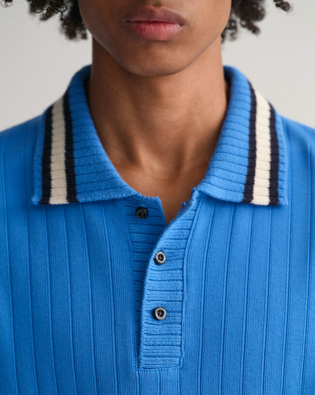 Drop-Needle Piqué Poloshirt