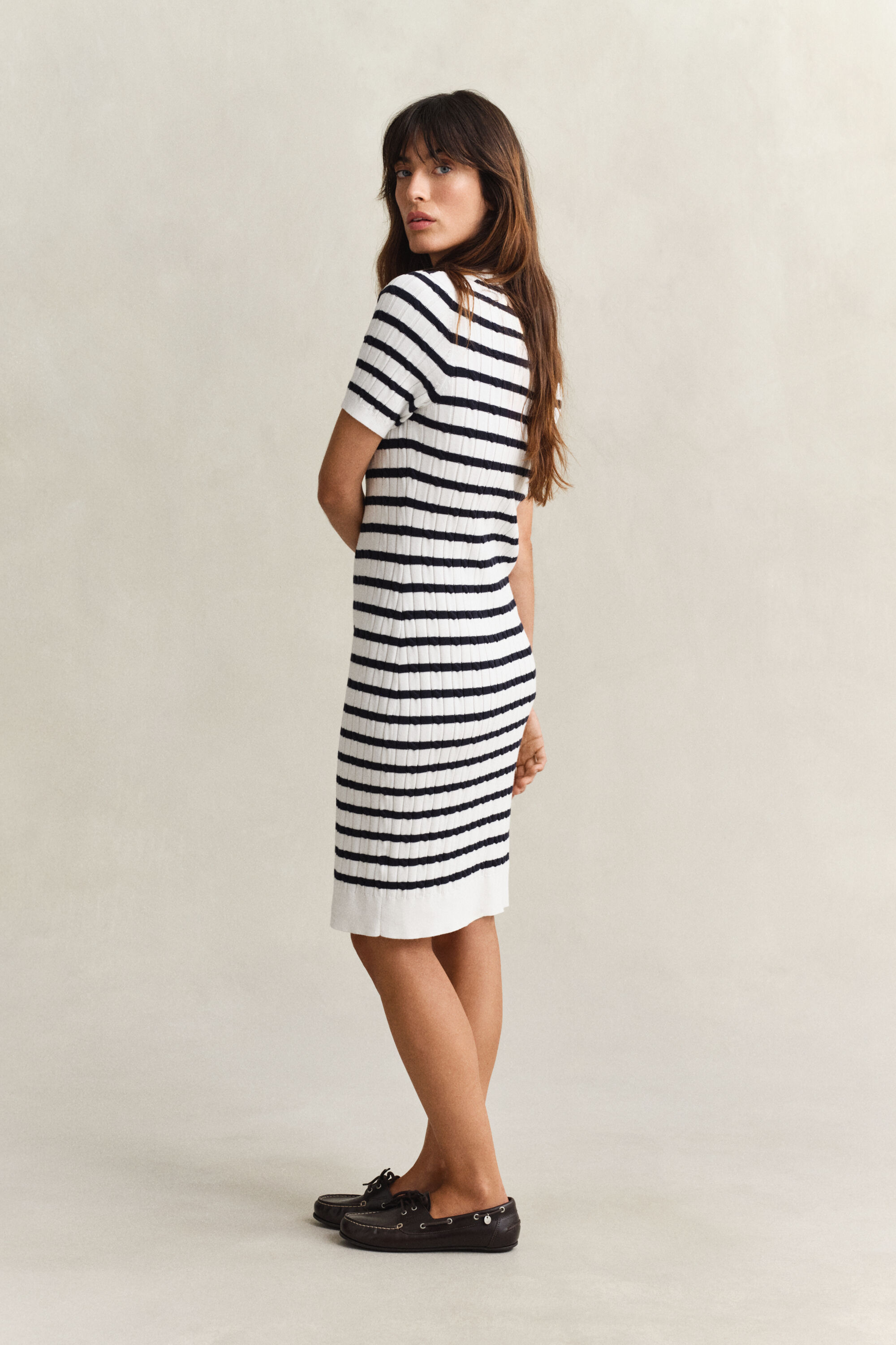 Cotton Cable Knit Dress