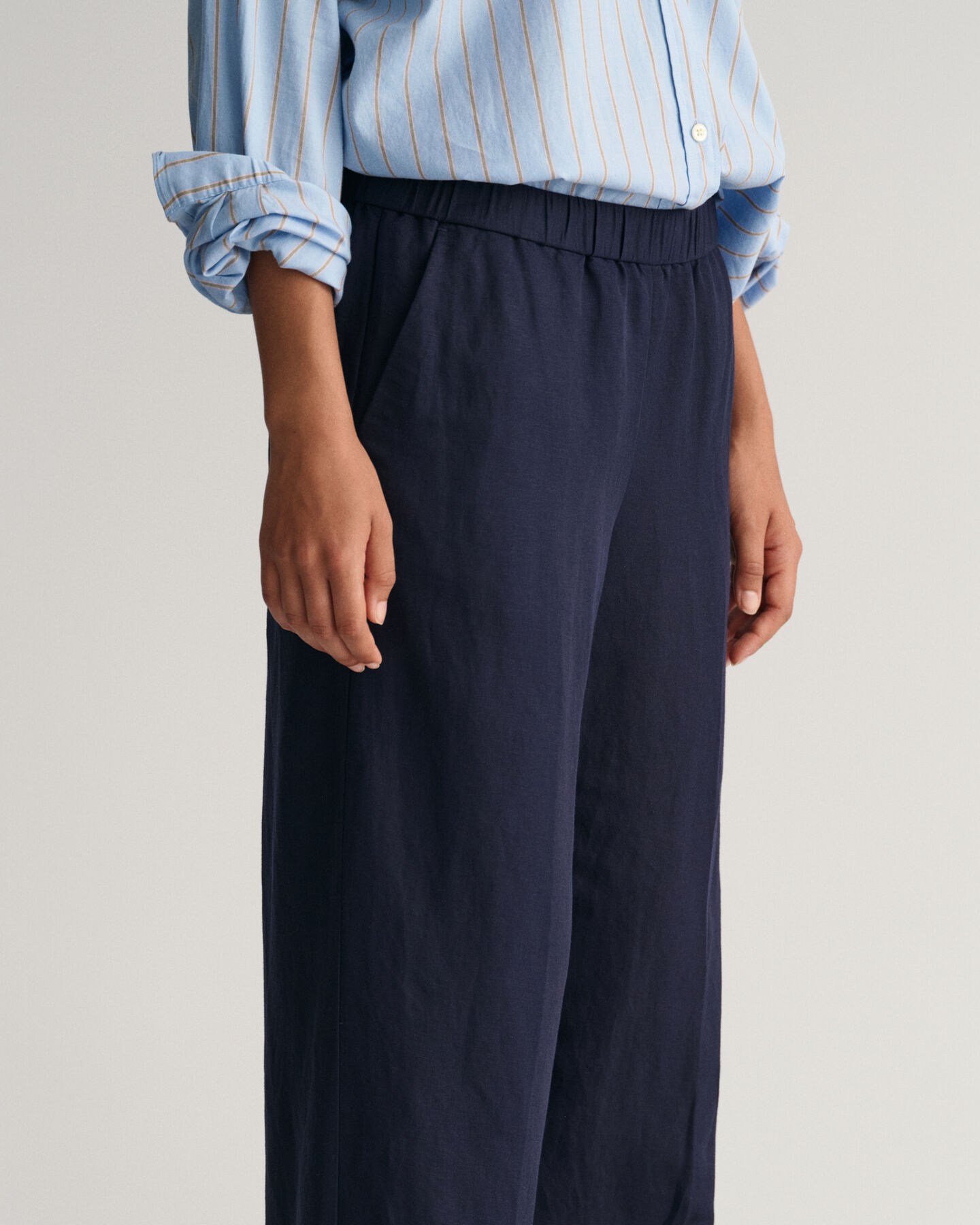 Relaxed Fit Leinenmix Pull-On Hose
