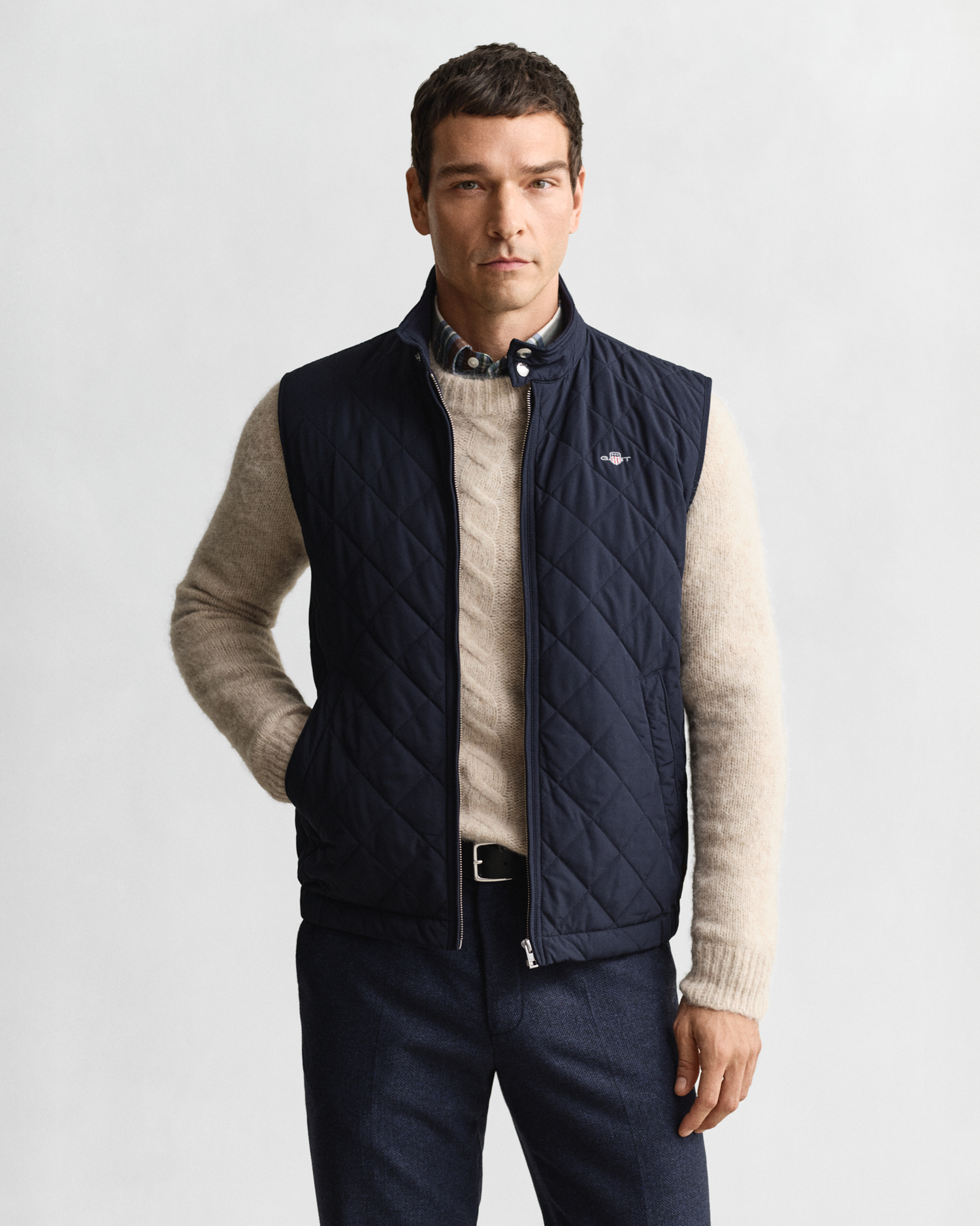 Gesteppte Windcheater Weste