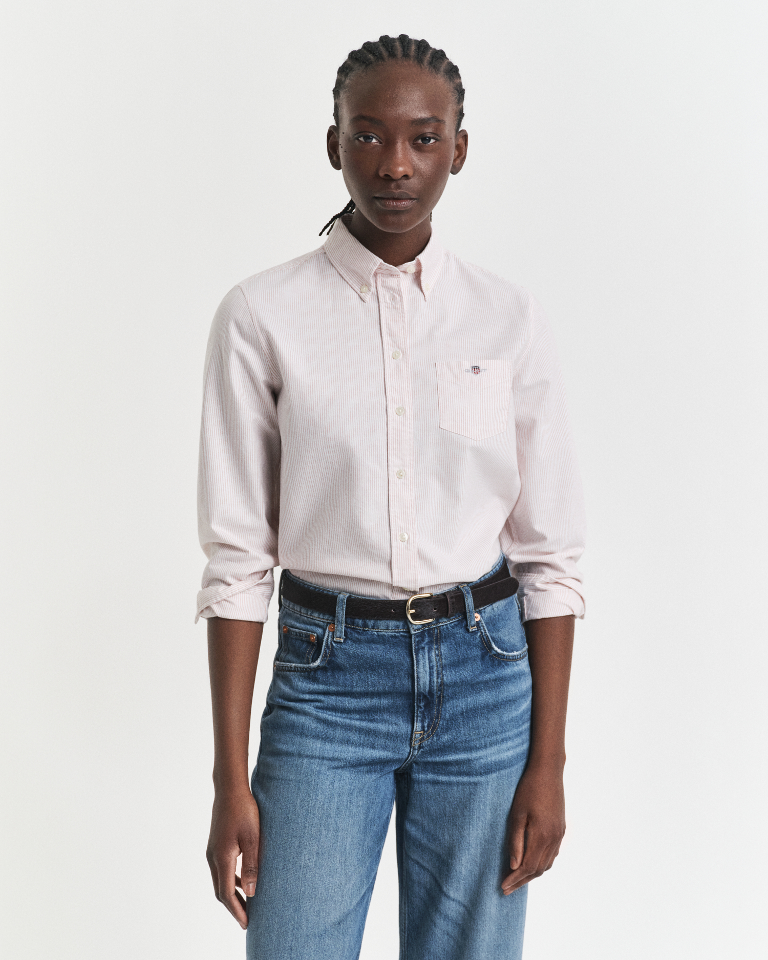 Gestreifte Oxford Bluse main image 0